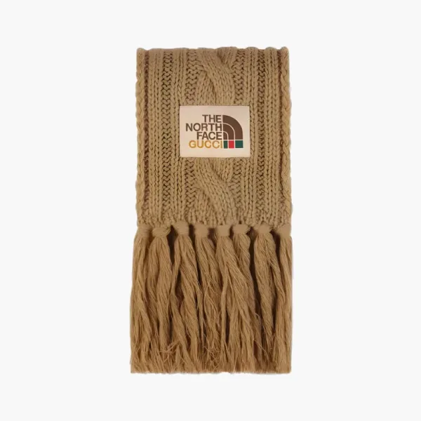 Gucci x The North Face Wool Scarf Beige