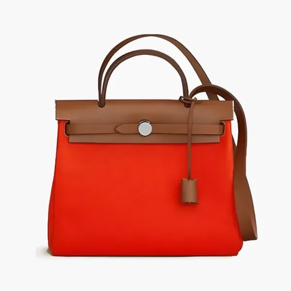 Hermes Herbag Zip Handbags Orange