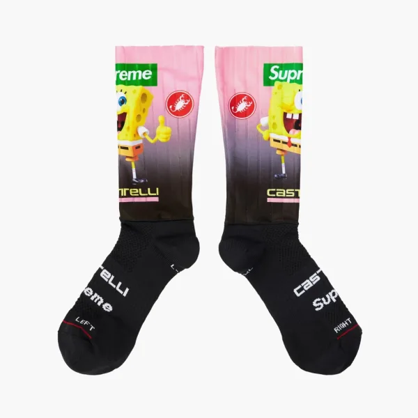 Supreme SpongeBob SquarePants x Castelli Cycling Socks Black