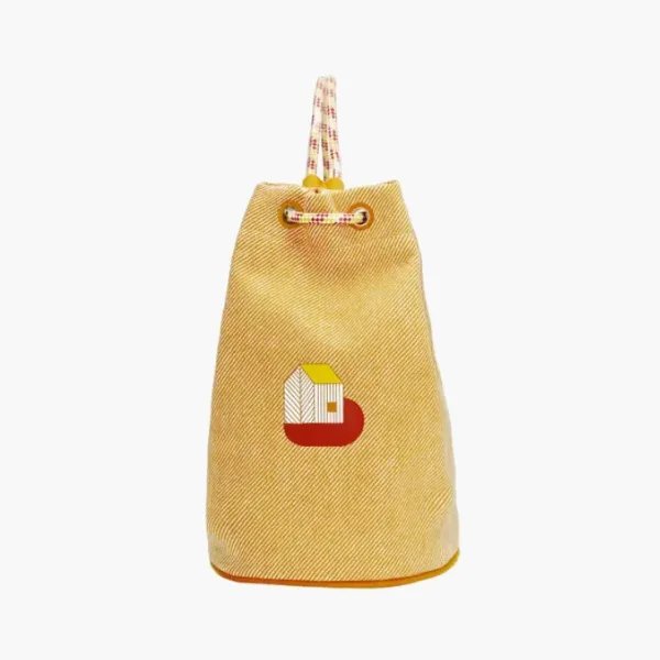 HERMES Canvas Clutch Canvas Bag Yellow