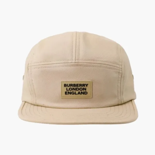 Burberry Logo Rubber Patch Baseball Cap Soft Fawn Khaki