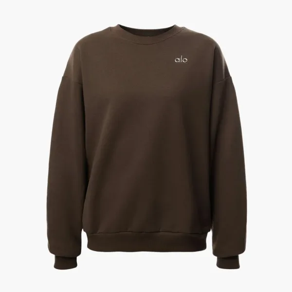 Alo Yoga Accolade Crew Neck Pullover Espresso