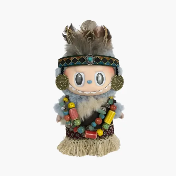 Pop Mart Hang Tag Box Sea Salt Coconut Tribal Feather Headdress