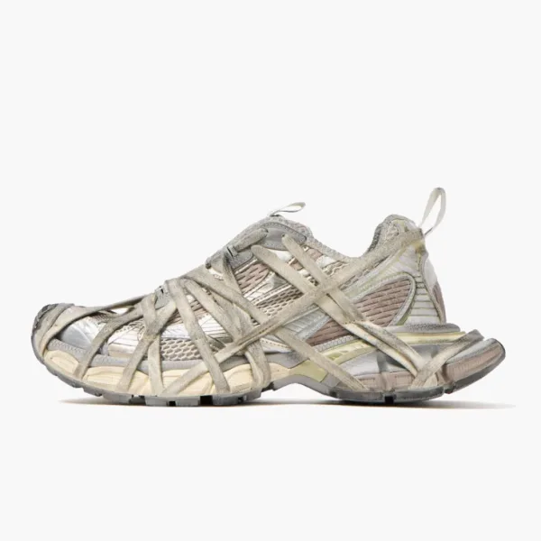 Balenciaga 3XL Extreme Lace Sneakers Light Beige Mesh and Polyurethane