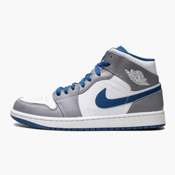 Air Jordan 1 Mid True Blue / Cement