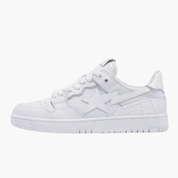 A Bathing Ape BAPE SK8 Sta Triple White Patent Leather