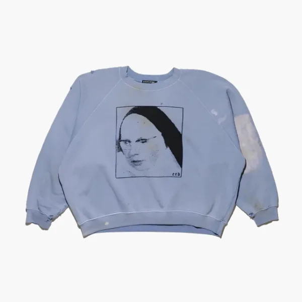 Enfants Riches Déprimés Singing Nun Raglan Crewneck Sweatshirt Blue