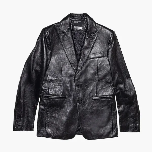 Enfants Riches Déprimés Perfect Junkie Leather Blazer Black