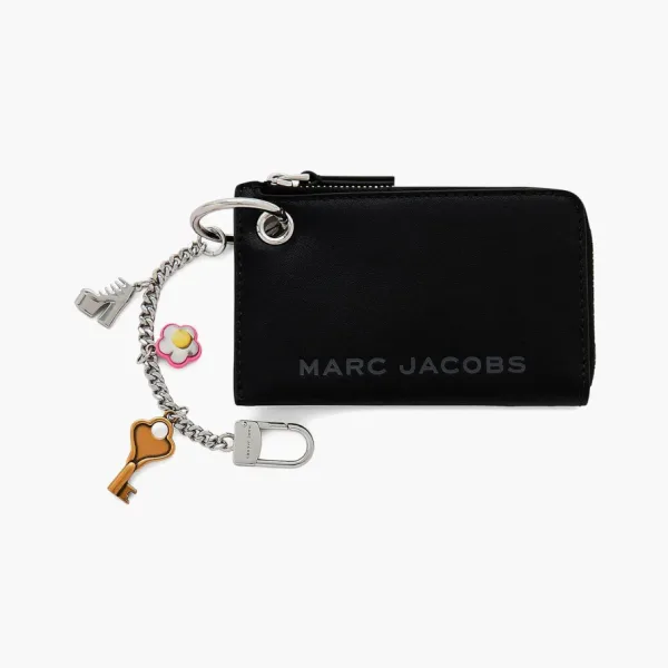 Marc Jacobs The Top Zip Charm Wallet Black