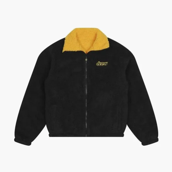 Drew House Reversible Zip Up Jacket Black Yellow