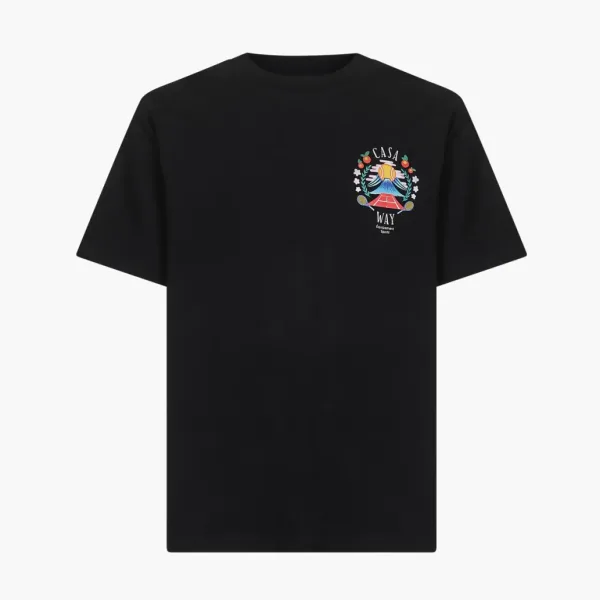 Casablanca Casaway Mountain Cotton T-Shirt  Black