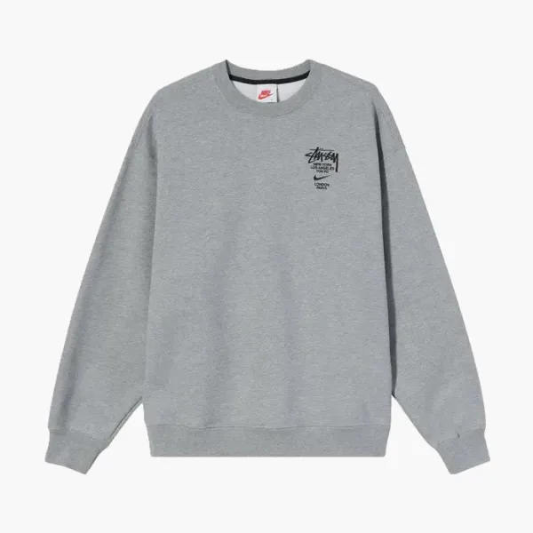 Nike x Stussy NRG ZR Crew Fleece Dark Grey Heather