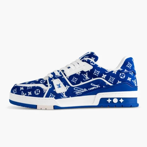 Louis Vuitton Trainer Blue Monogram Textile