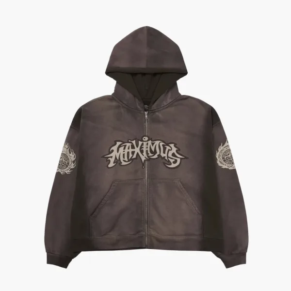 Travis Scott Circus Maximus Stadium Tour 25 Zip Hoodie Brown