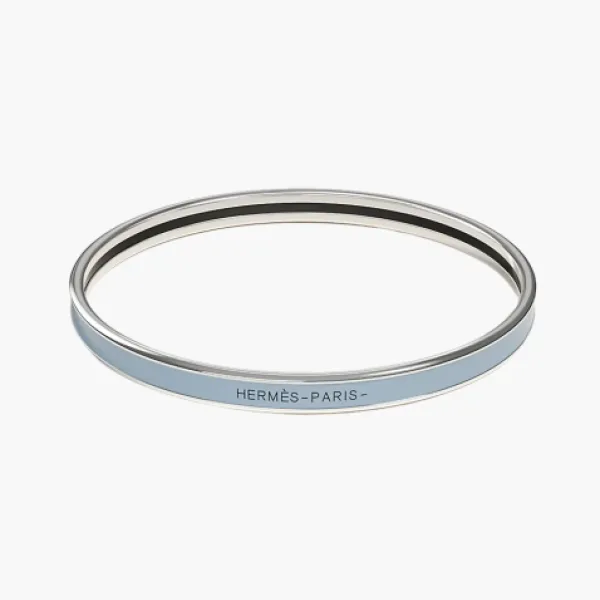 Hermès  Enamel Bangles Unisex Blue