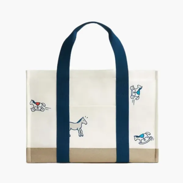 Hermes Cotton Canvas Bag Blue