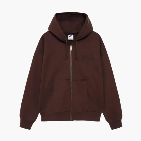 Stussy x Nike Stone Washed Fleece Zip Hoodie Dark Cinder