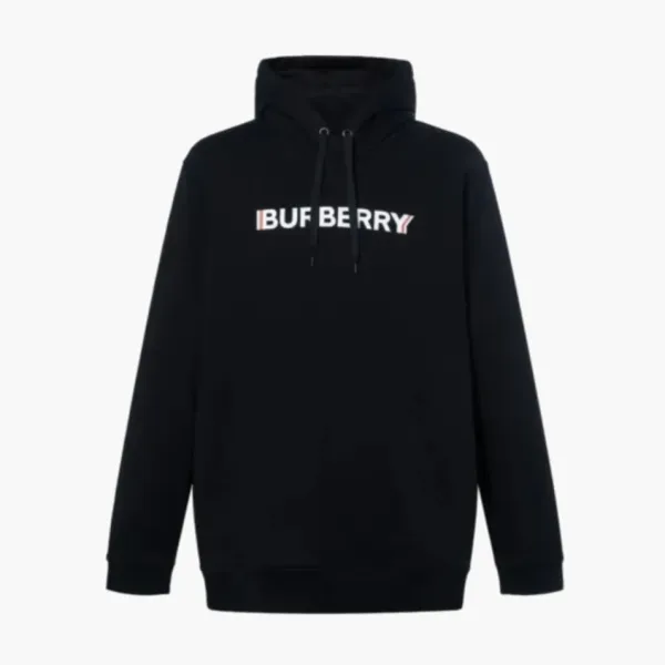 Burberry Logo Hoodie Black