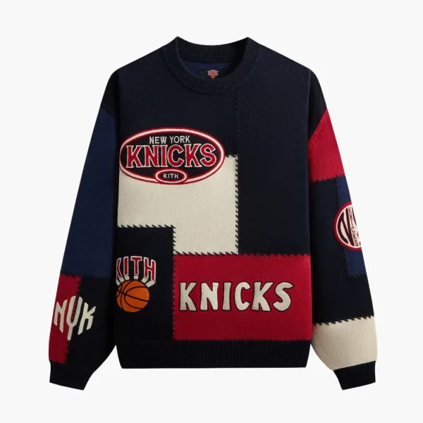 Kith For The New York Knicks Patchwork Crewneck Sweater Nocturnal