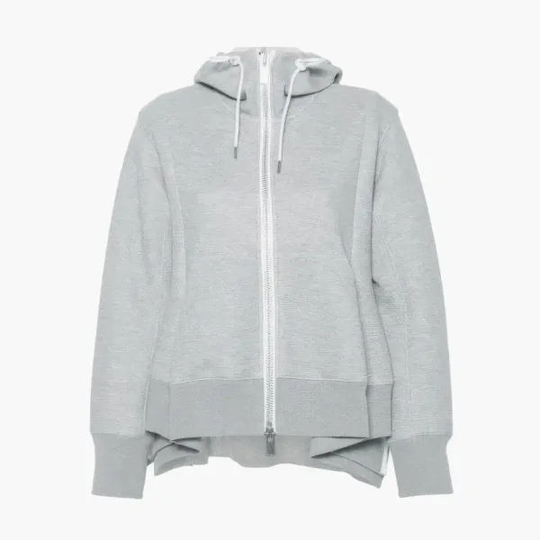 Sacai Zip Hoodie Grey