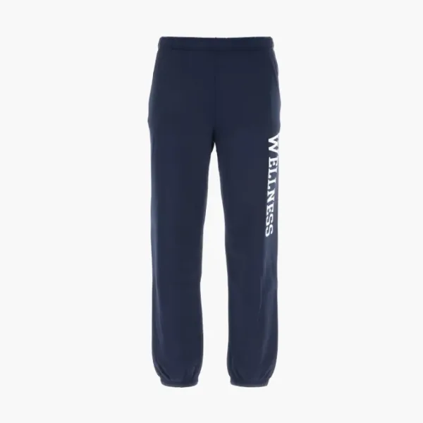 Sporty & Rich Logo-Print Tapered Trousers Blue