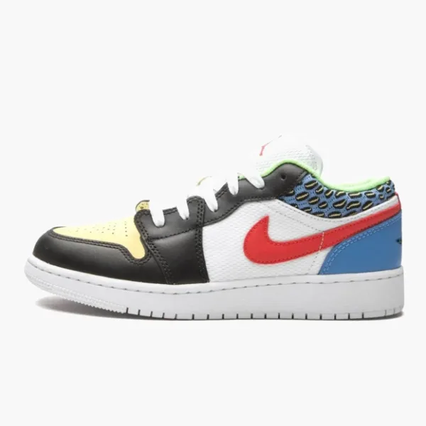 Air Jordan 1 Low GS White Mesh / Multicolor