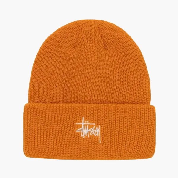 Stussy Basic Cuff Beanie Tangerine