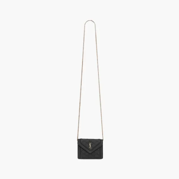Saint Laurent Gaby Micro Bag in Quilted Lambskin Black