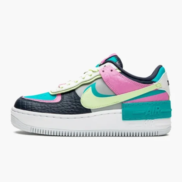 Nike Air Force 1 Low Shadow WMNS Barely Volt Oracle Aqua
