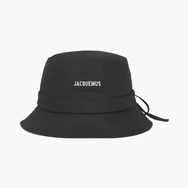 Jacquemus Panama Hat Black Drawstring