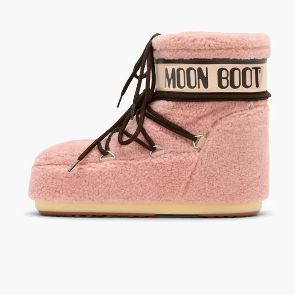 Moon Boot Icon Low Faux Fur Pink
