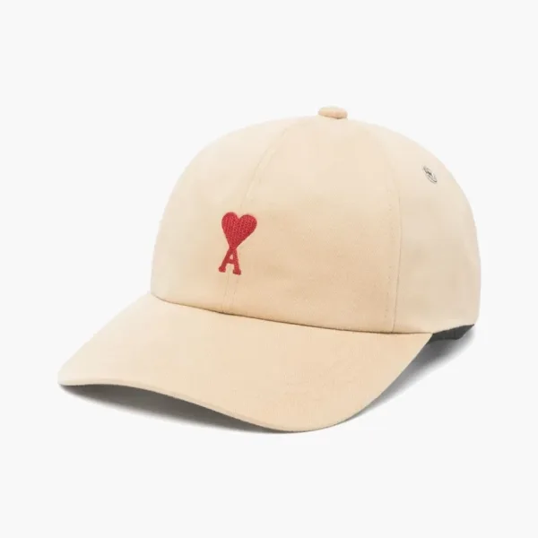 AMI Paris Ami De Coeur Embroidery Cap Beige