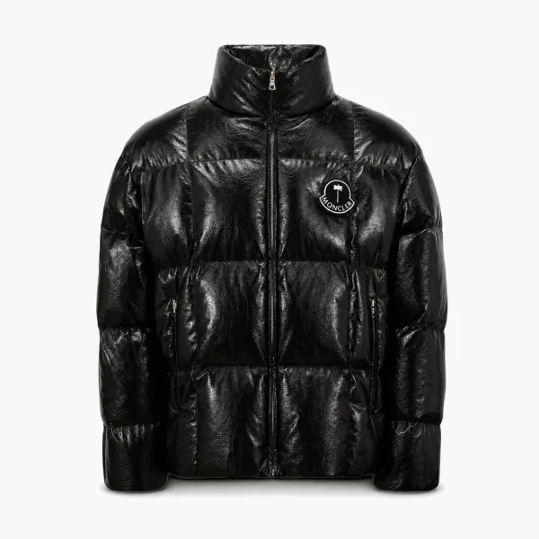 Moncler x Palm Angels Simoom Short Down Jacket Dark Gray