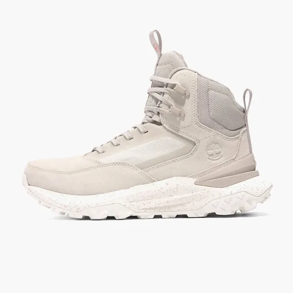 Timberland Motion Access Mid Waterproof Hiking Boot White Suede