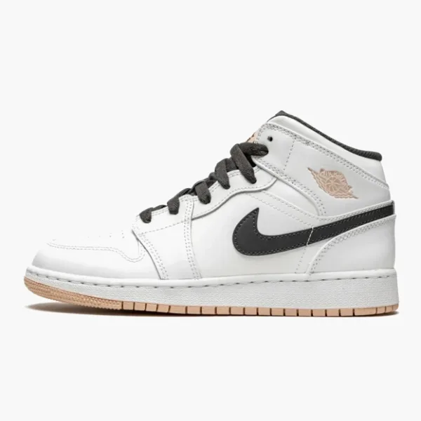 Air Jordan 1 Mid GS White / Arctic Orange