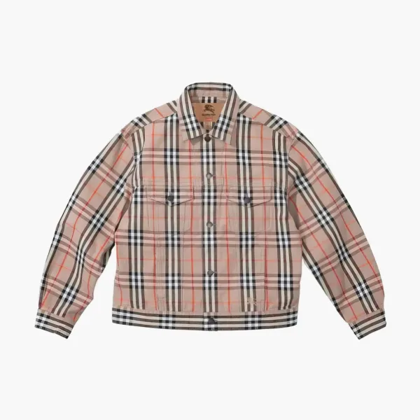 Supreme X Burberry Trucker Jacket Beige