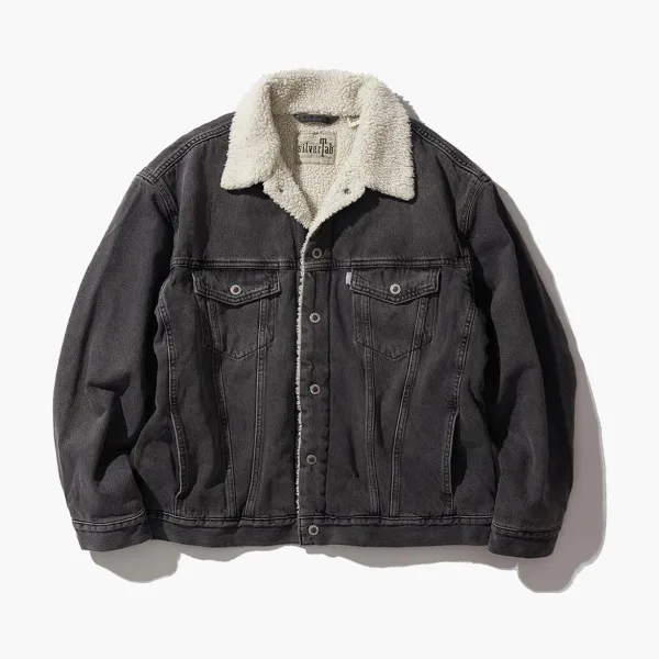 Levi's SilverTab Sherpa Trucker Jacket Washed Black