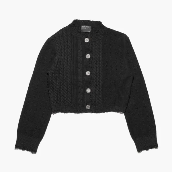 Enfants Riches Déprimés Cropped Cardigan Black