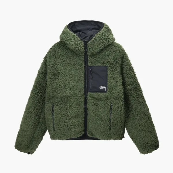 Stussy Sherpa Jacket Olive