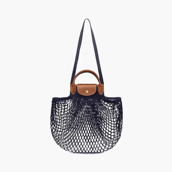 Longchamp Le Pliage Filet Top Handle Bag  Navy