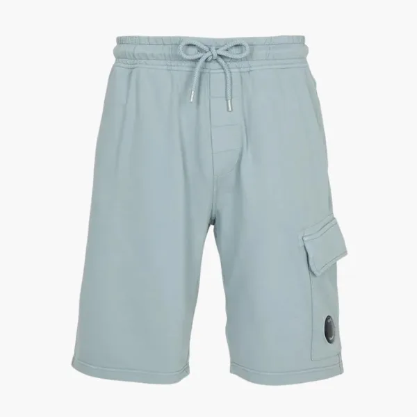 C.P. Company Light Fleece Lens Cargo Shorts Blue