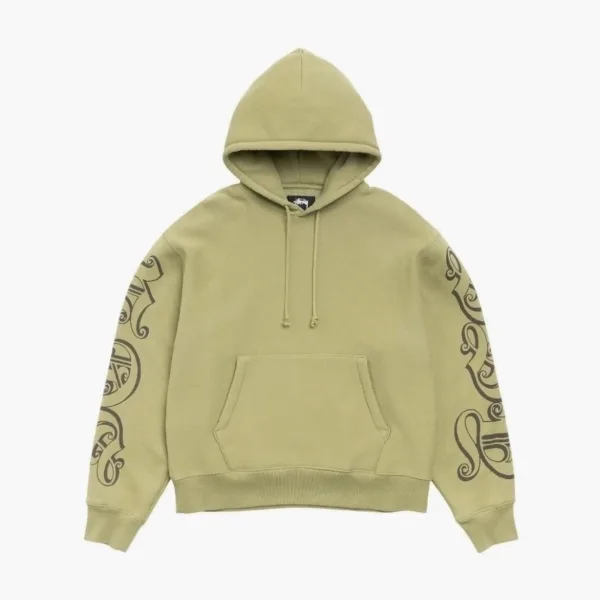 Stussy Motif Print Hoodie Moss