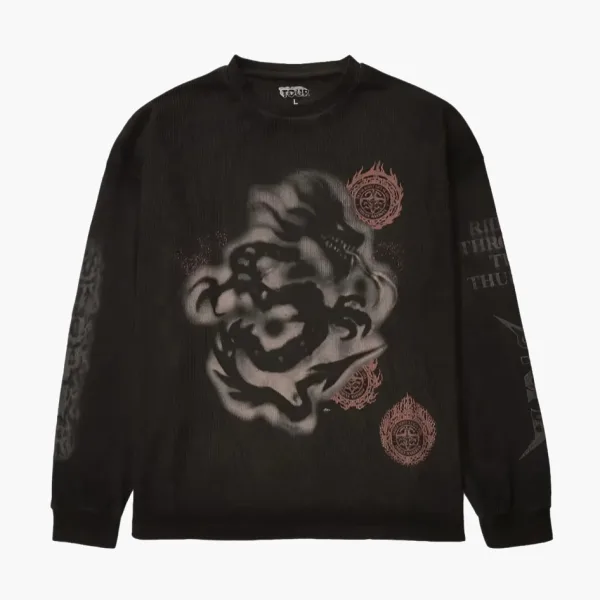 Travis Scott Cactus Jack Delresto Thermal Longsleeve Black