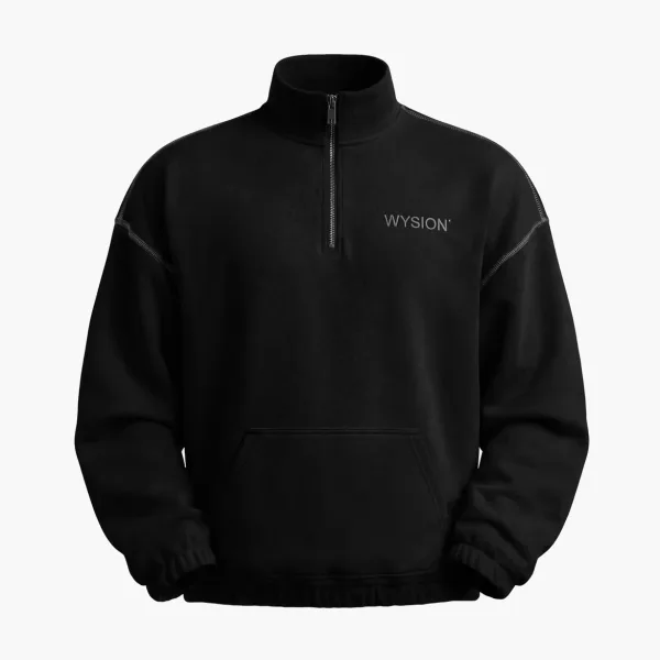 WYSION ZIP SWEATSHIRT ONYX BLACK