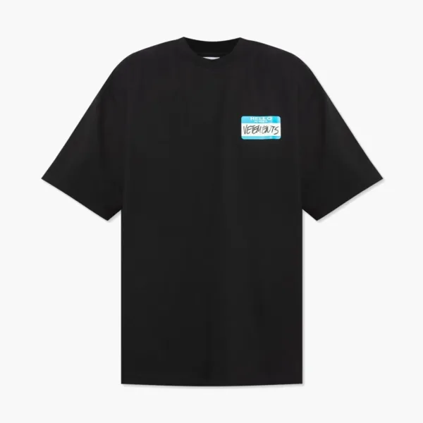 Vetements My Name Is T-Shirt Black