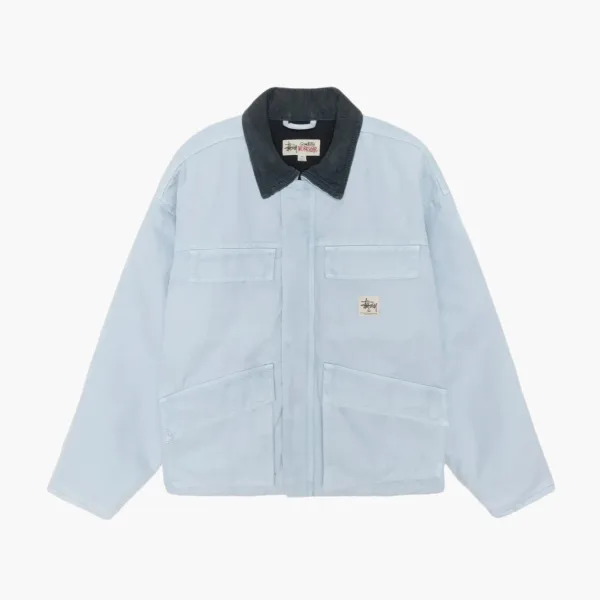 Stussy Washed Canvas Shop Jacket Light Blue