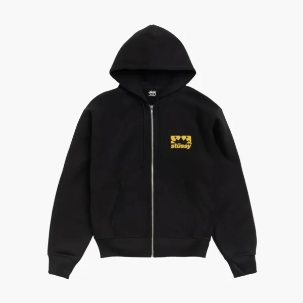 Stussy Box Crown Zip Hoodie Black