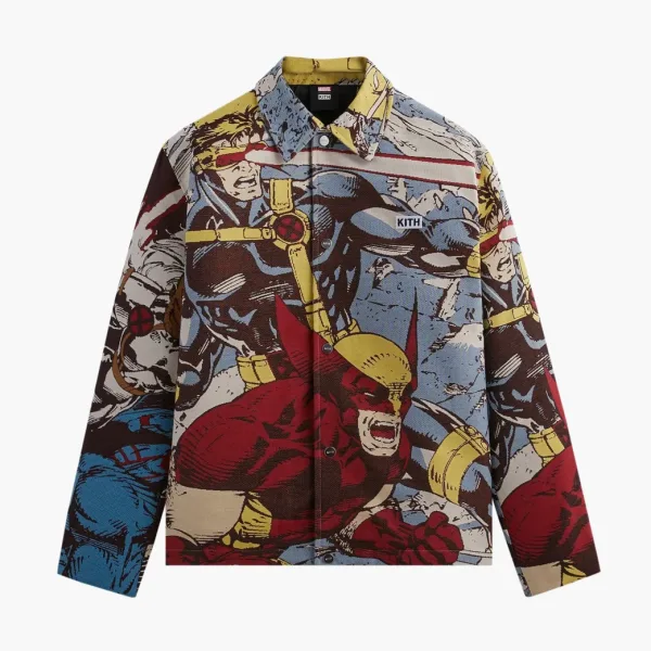 Kith For X-Men Tapestry Coaches Jacket Black