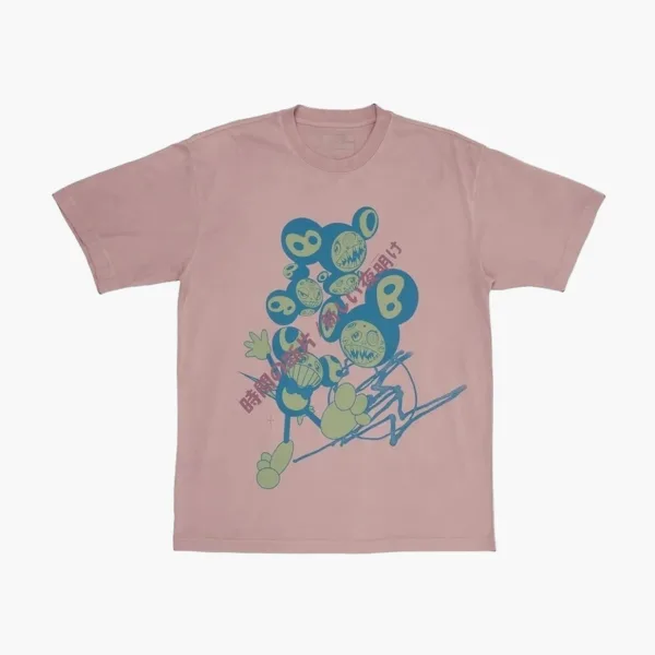 Travis Scott Cactus Jack x Takashi Murakami Tee Pink