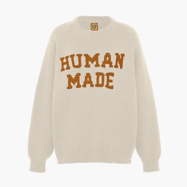 Human Made Raglan Knit Sweater White